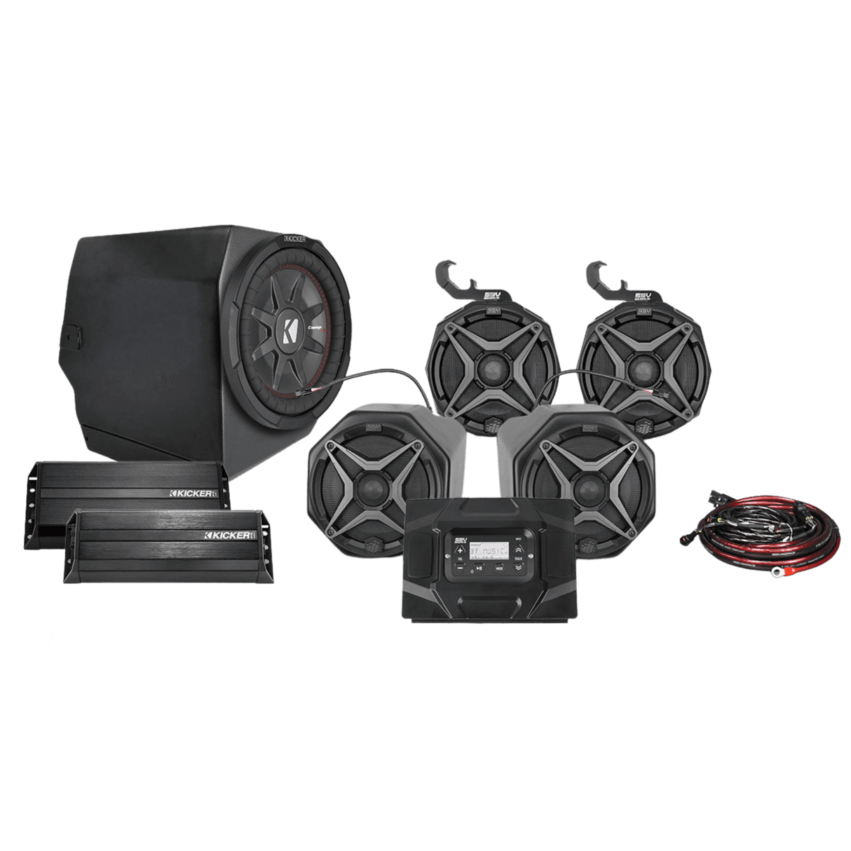 Polaris General Complete SSV Works 5-Speaker Plug-&-Play System (2016-2022) - R1 Industries