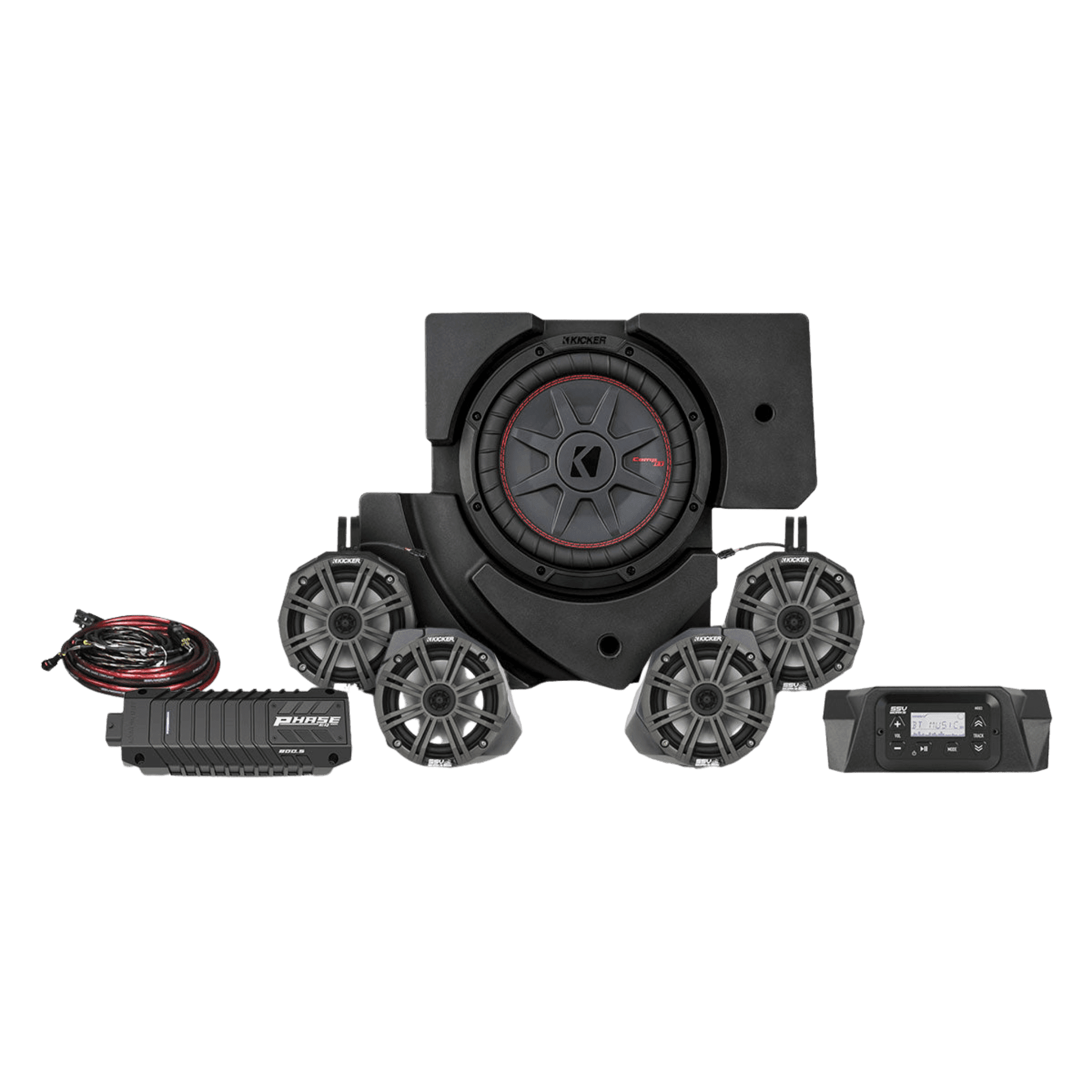 Photo of Complete Kicker 5-Speaker Plug-and-Play System - Can-Am X3 (2017-2023) by SSV Works - Premium Audio for UTVs / Side by Sides
