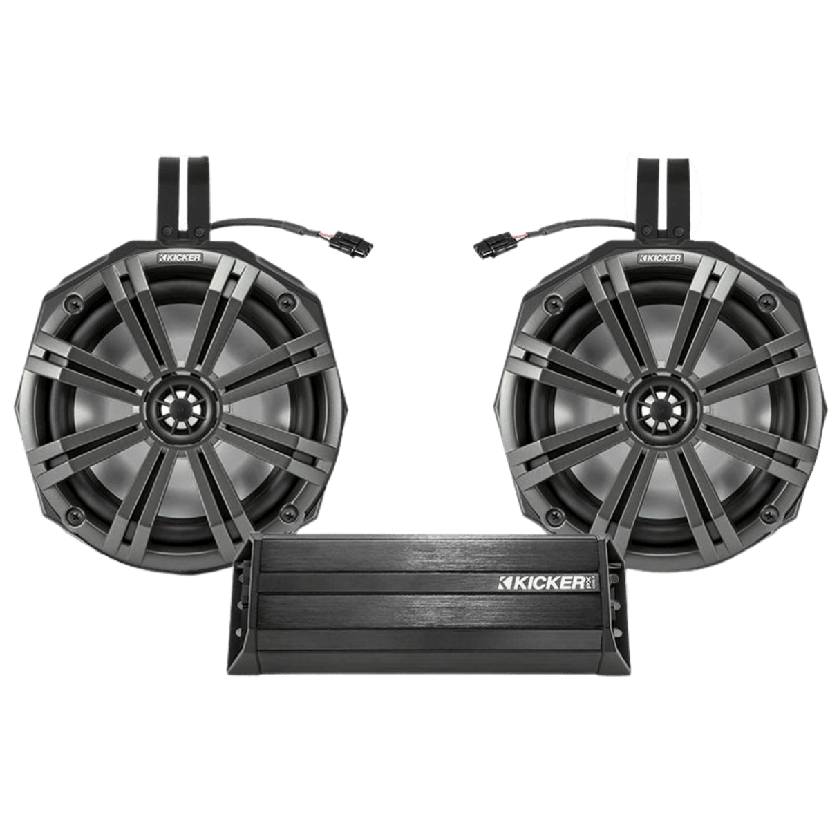 Polaris RZR Kicker 2-Speaker Cage-Mounted Plug-&-Play System for Ride Command (2019-2023) - R1 Industries