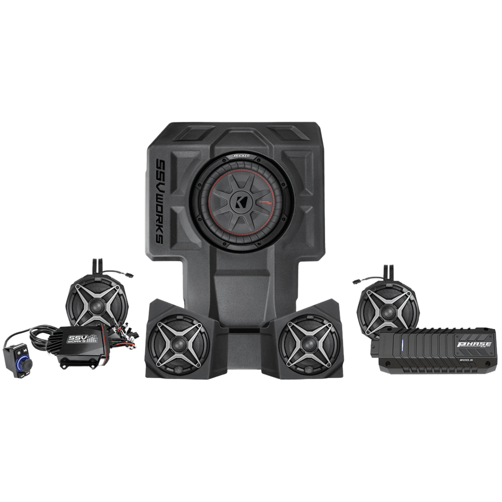 Photo of 2-Seater 5-Speaker Audio-Kit - Kawasaki KRX1000 (2020-2023) by SSV Works - Premium Audio for UTVs / Side by Sides