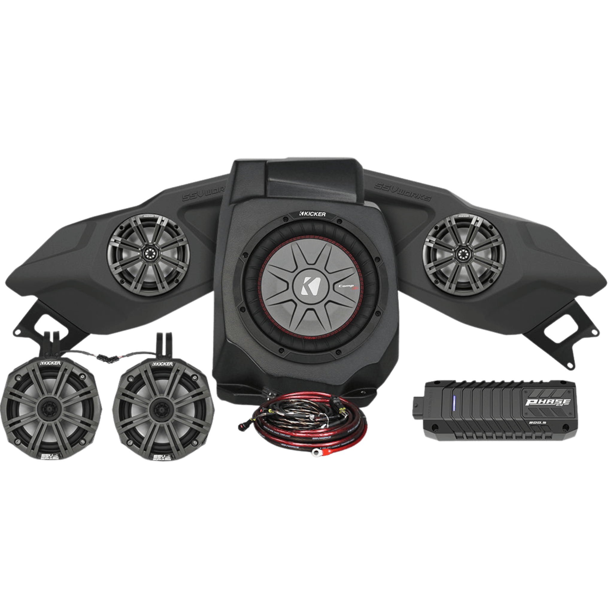Photo of Polaris RZR Pro Kicker 5-Speaker Plug-&-Play System for Ride Command (2020-2023) by SSV Works - Premium Audio for UTVs / Side by Sides