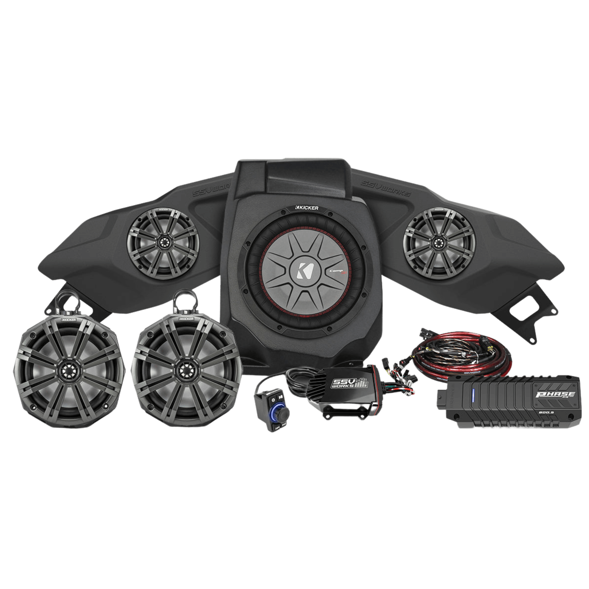 Photo of Polaris RZR Pro Phase X Kicker 5-Speaker Plug-&-Play System (2020-2023) by SSV Works - Premium Audio for UTVs / Side by Sides