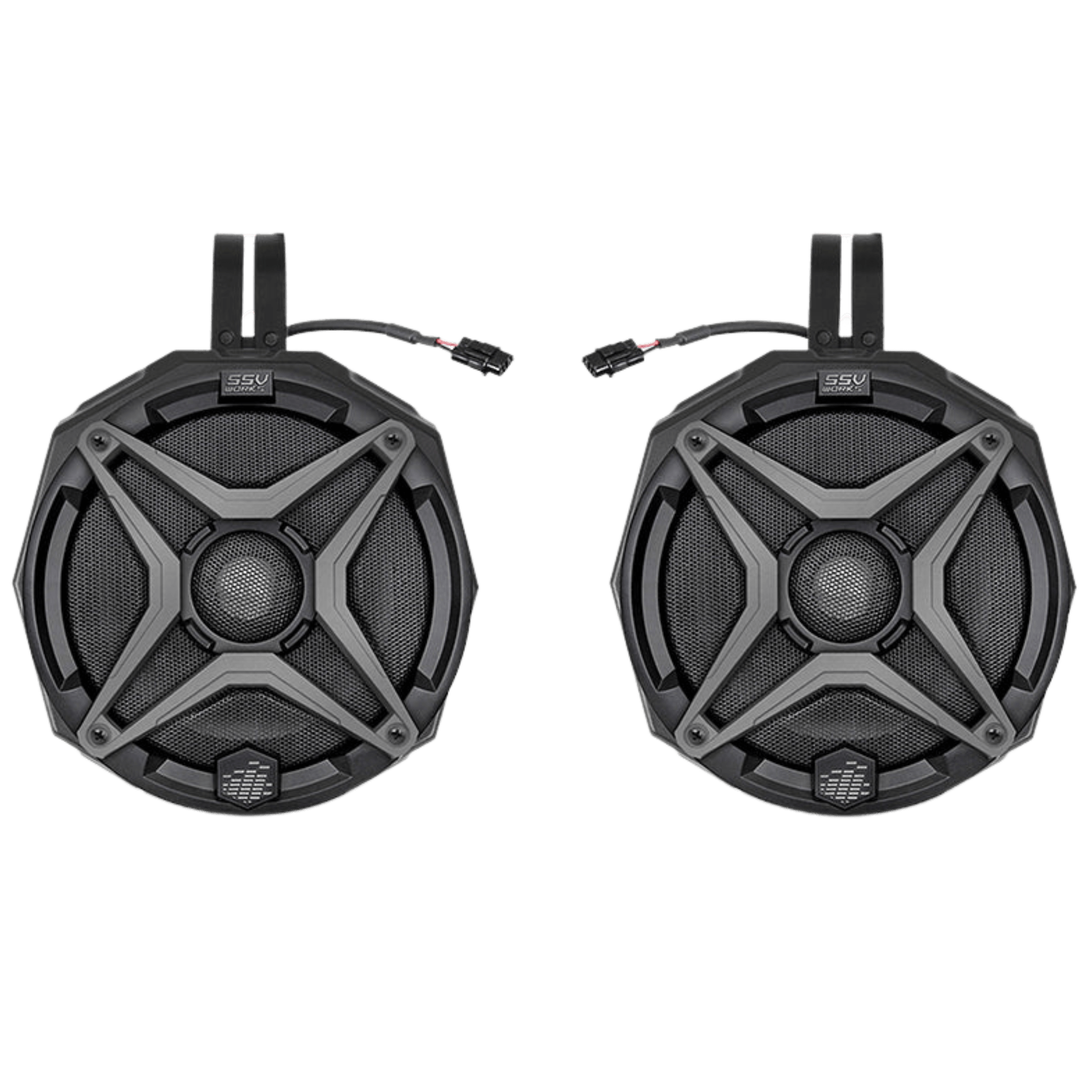 Photo of Polaris RZR Pro 6.5in Cage-Mount Plug-&-Play Speaker-Pods for Ride Command (2021-2023) by SSV Works - Premium Audio for UTVs / Side by Sides
