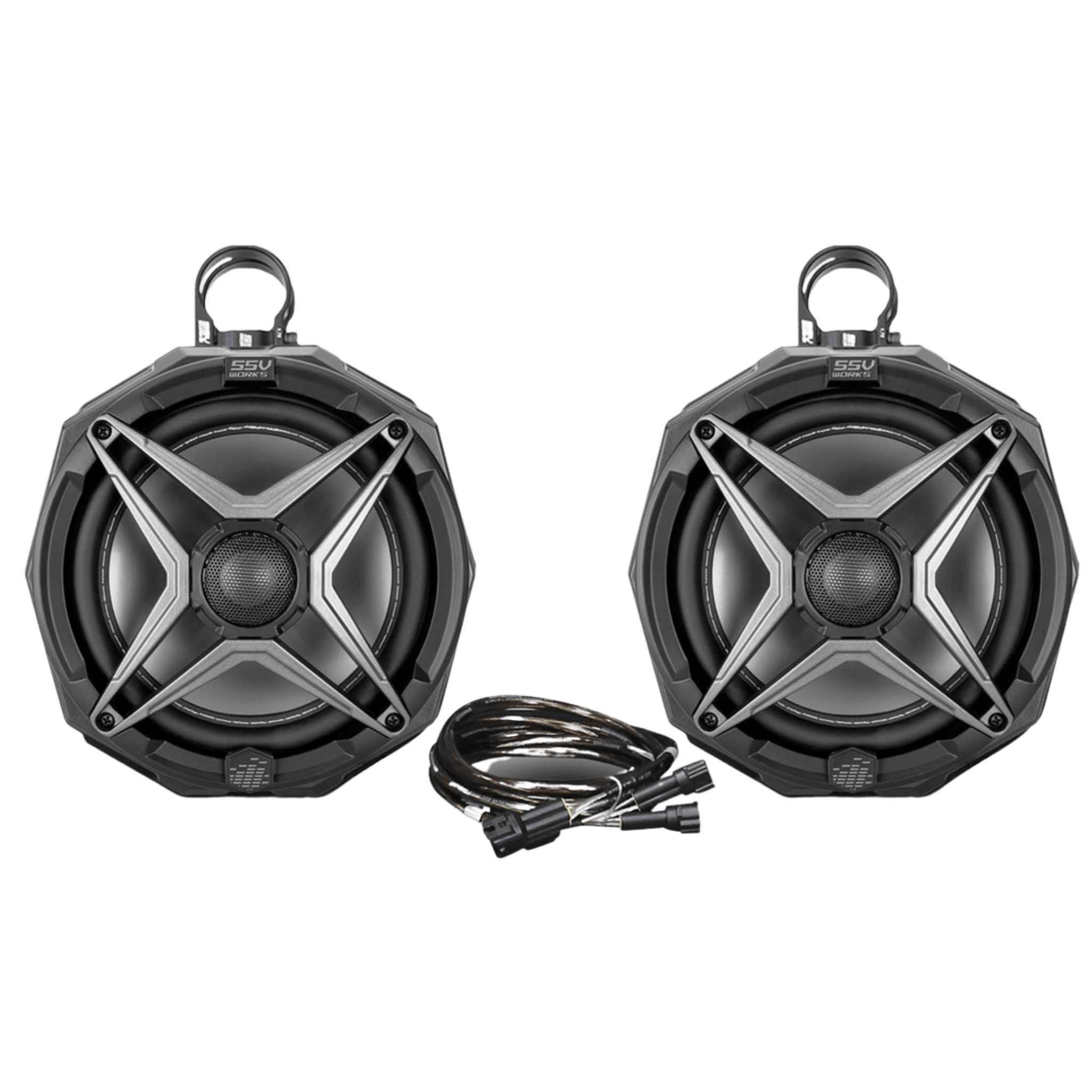 Photo of Polaris RZR Pro 8in Cage-Mounted Speaker Pods for Ride-Command (2021-2023) by SSV Works - Premium Audio for UTVs / Side by Sides