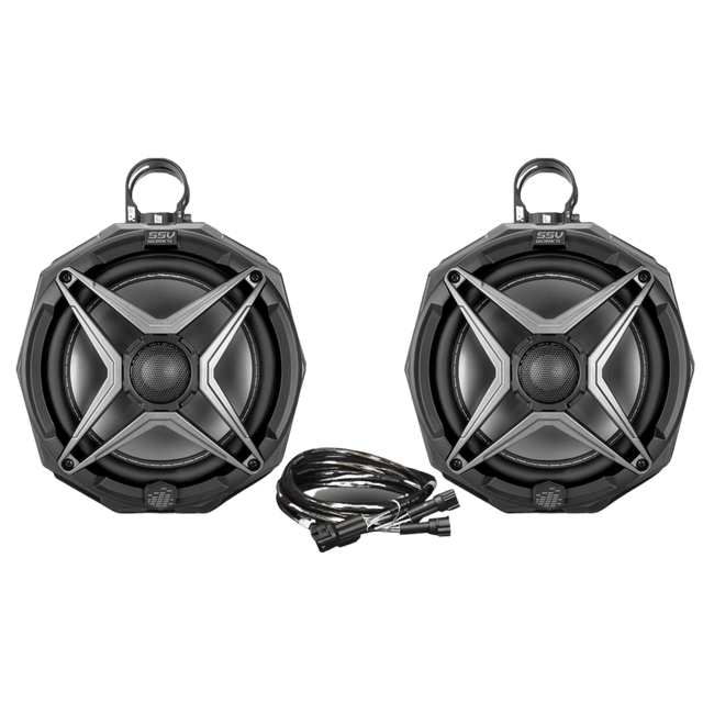 Photo of Polaris RZR Pro 8in Cage-Mounted Speaker Pods for Ride-Command (2021-2023) by SSV Works - Premium Audio for UTVs / Side by Sides
