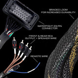 RZR® Pro Series Ride Command Front & Rear RCA Output + Speaker Wire & Remote |  R1 Industries | UTV Stereo.