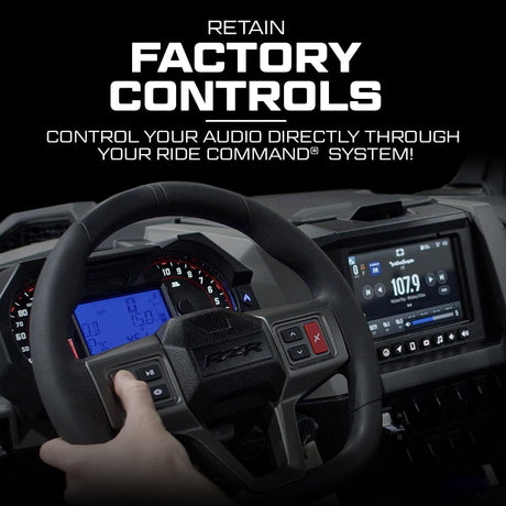 RZR® Pro Series Ride Command Front & Rear RCA Output + Speaker Wire & Remote |  R1 Industries | UTV Stereo.