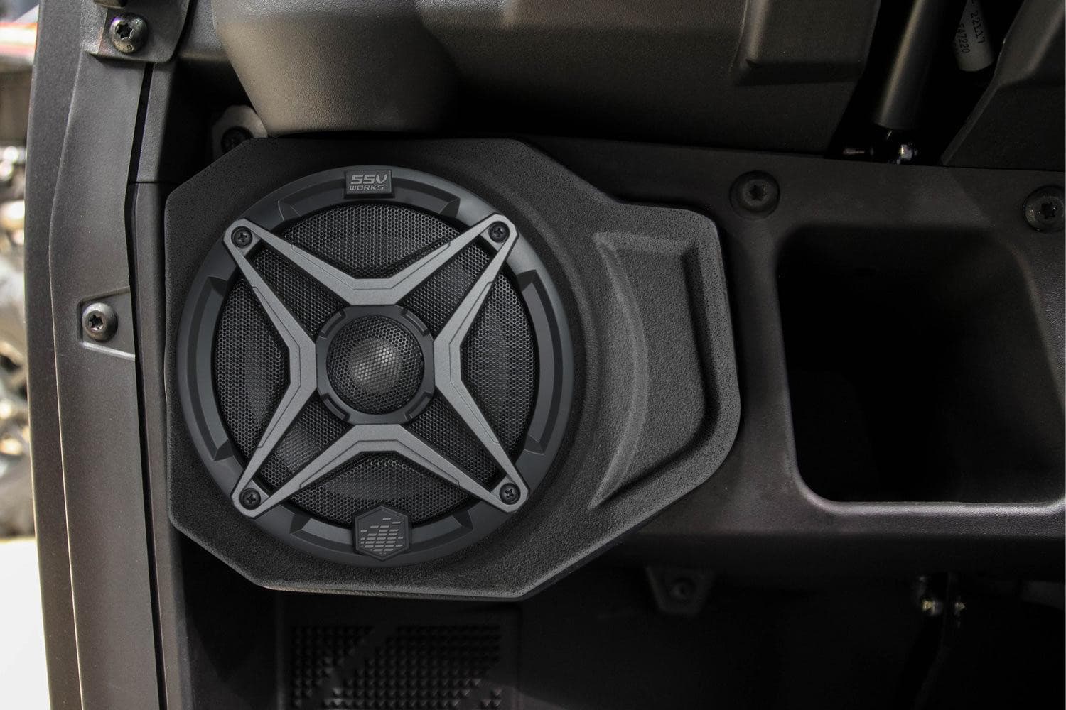 Photo of Polaris Ranger XP1000 6.5" Front Speaker-Pods (2018-2022) by SSV Works - Premium Audio for UTVs / Side by Sides