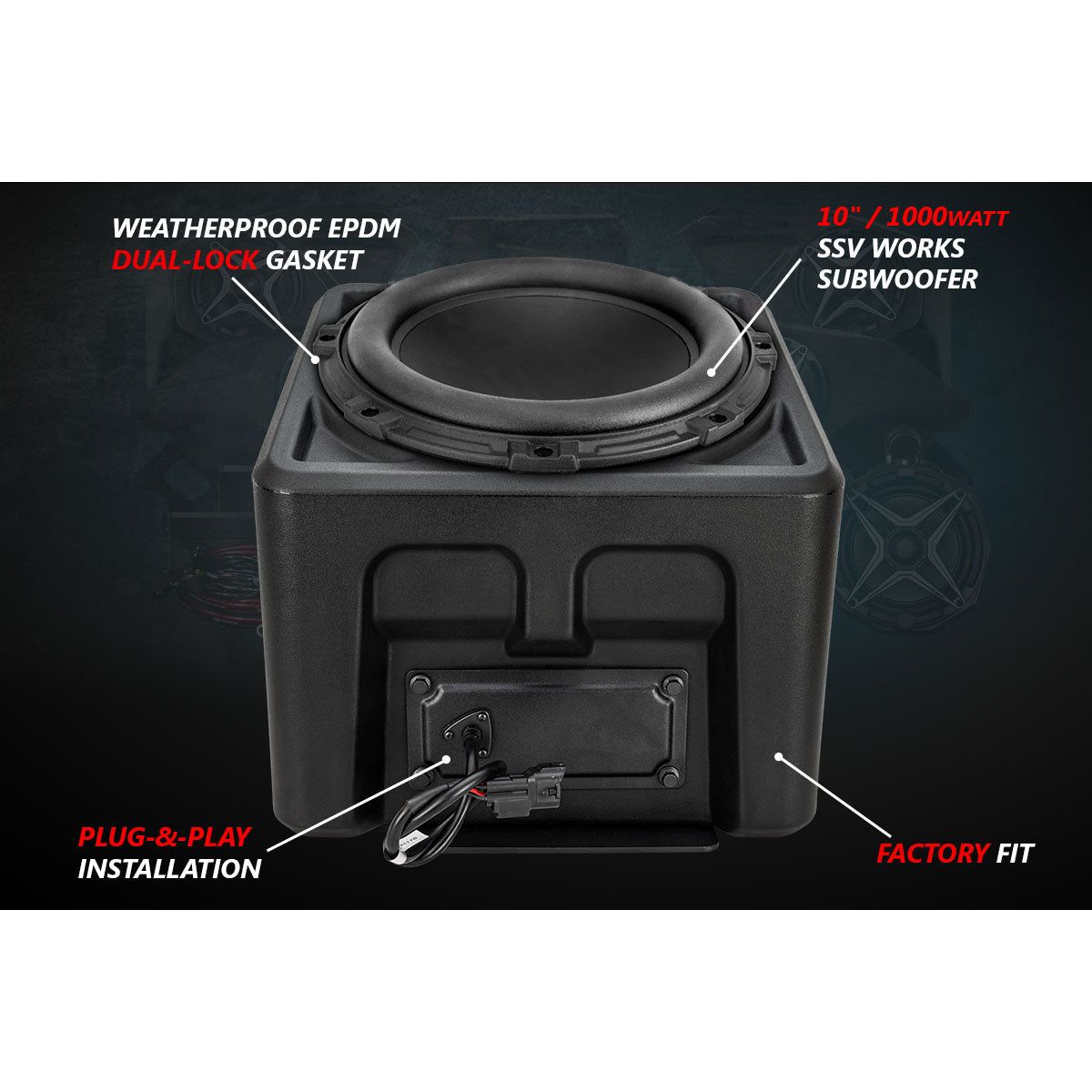 Photo of Polaris Ranger XP 1000 Ride Command Lighted 3-Speaker System by SSV Works - Premium Audio for UTVs / Side by Sides