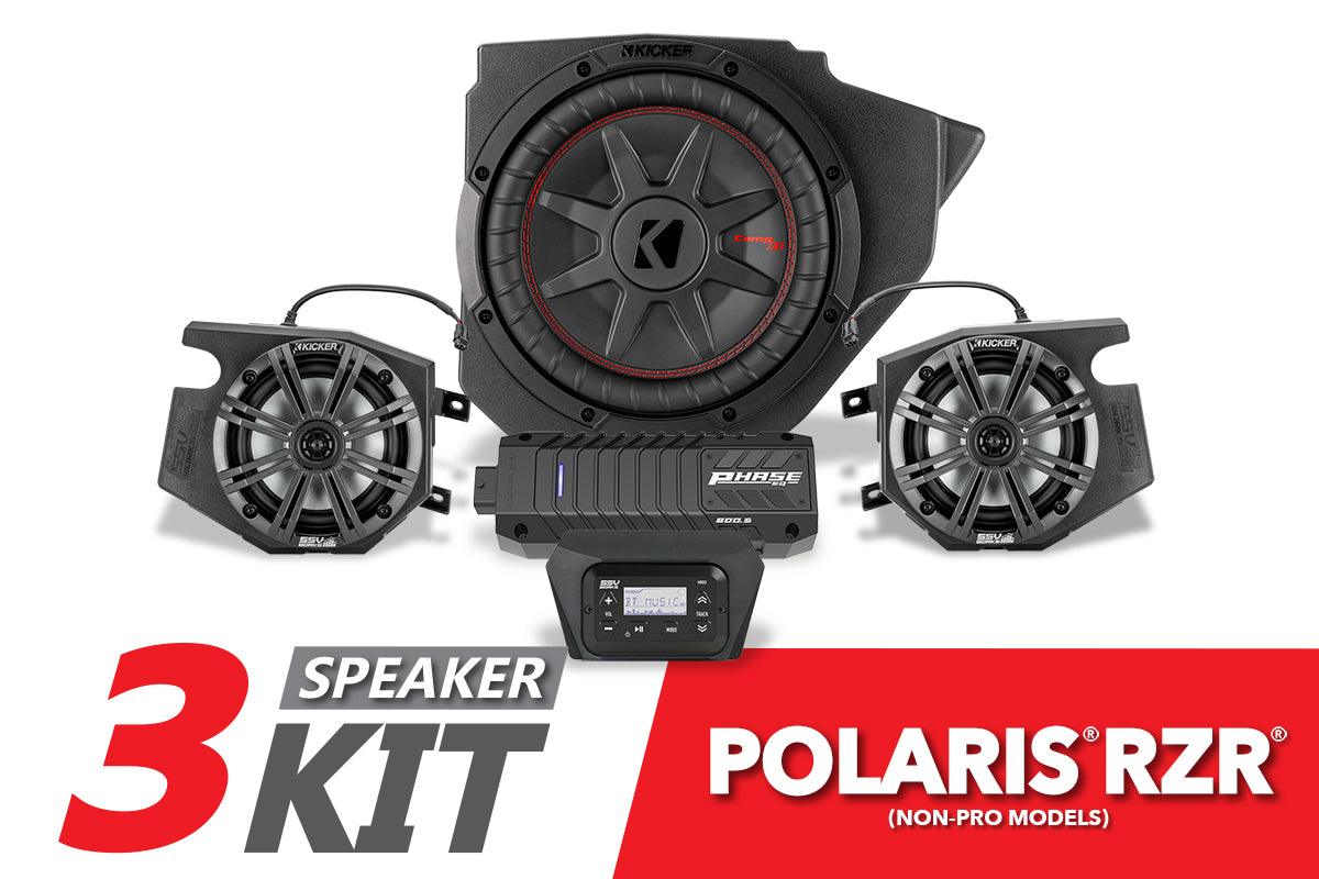 Polaris RZR Complete Kicker 3-Speaker Plug & Play Kit (2014+) - R1 Industries