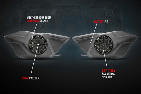 Photo of Polaris RZR Pro Front-Door 6.5in Speaker-Pods (2020-2023) by SSV Works - Premium Audio for UTVs / Side by Sides