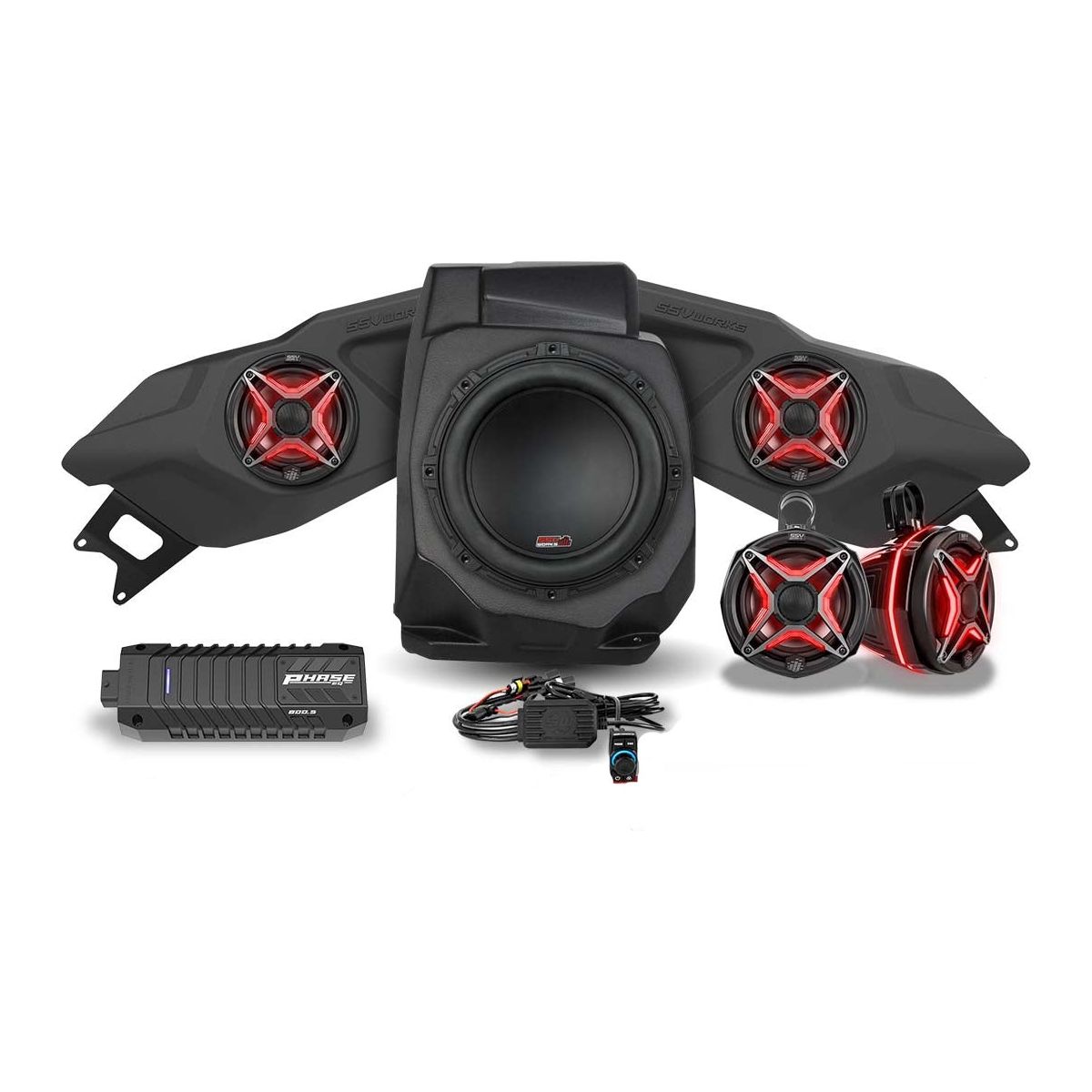 Photo of Polaris RZR Pro / Turbo R Ride Command Lighted 5-Speaker System by SSV Works - Premium Audio for UTVs / Side by Sides