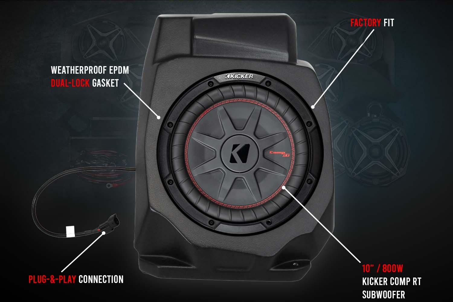 Photo of Polaris RZR Pro Kicker 3-Speaker Plug-&-Play System for Ride Command (2020-2023) by SSV Works - Premium Audio for UTVs / Side by Sides