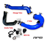 RPM-SxS Polaris RZR Turbo R & PRO XP Turbo Silicone Intake J-Tube, Charge Tube W/ BOV, & Intake Tube KIT! - R1 Industries