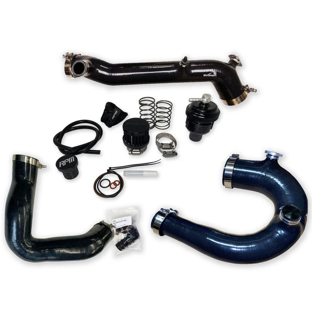 RPM-SxS Polaris RZR Turbo R & PRO XP Turbo Silicone Intake J-Tube, Charge Tube W/ BOV, & Intake Tube KIT! - R1 Industries