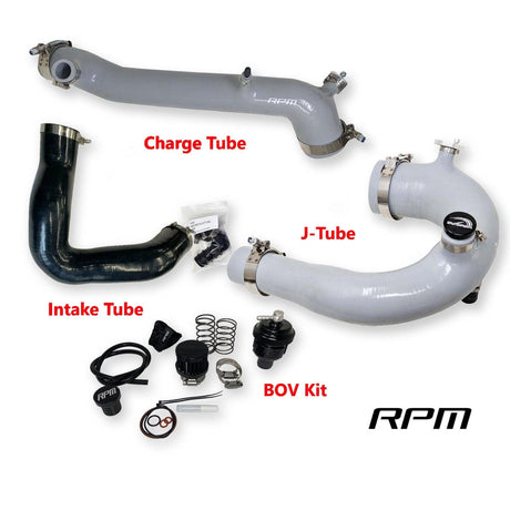 RPM-SxS Polaris RZR Turbo R & PRO XP Turbo Silicone Intake J-Tube, Charge Tube W/ BOV, & Intake Tube KIT! - R1 Industries