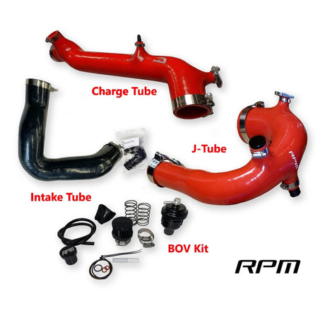 RPM-SxS Polaris RZR Turbo R & PRO XP Turbo Silicone Intake J-Tube, Charge Tube W/ BOV, & Intake Tube KIT! - R1 Industries