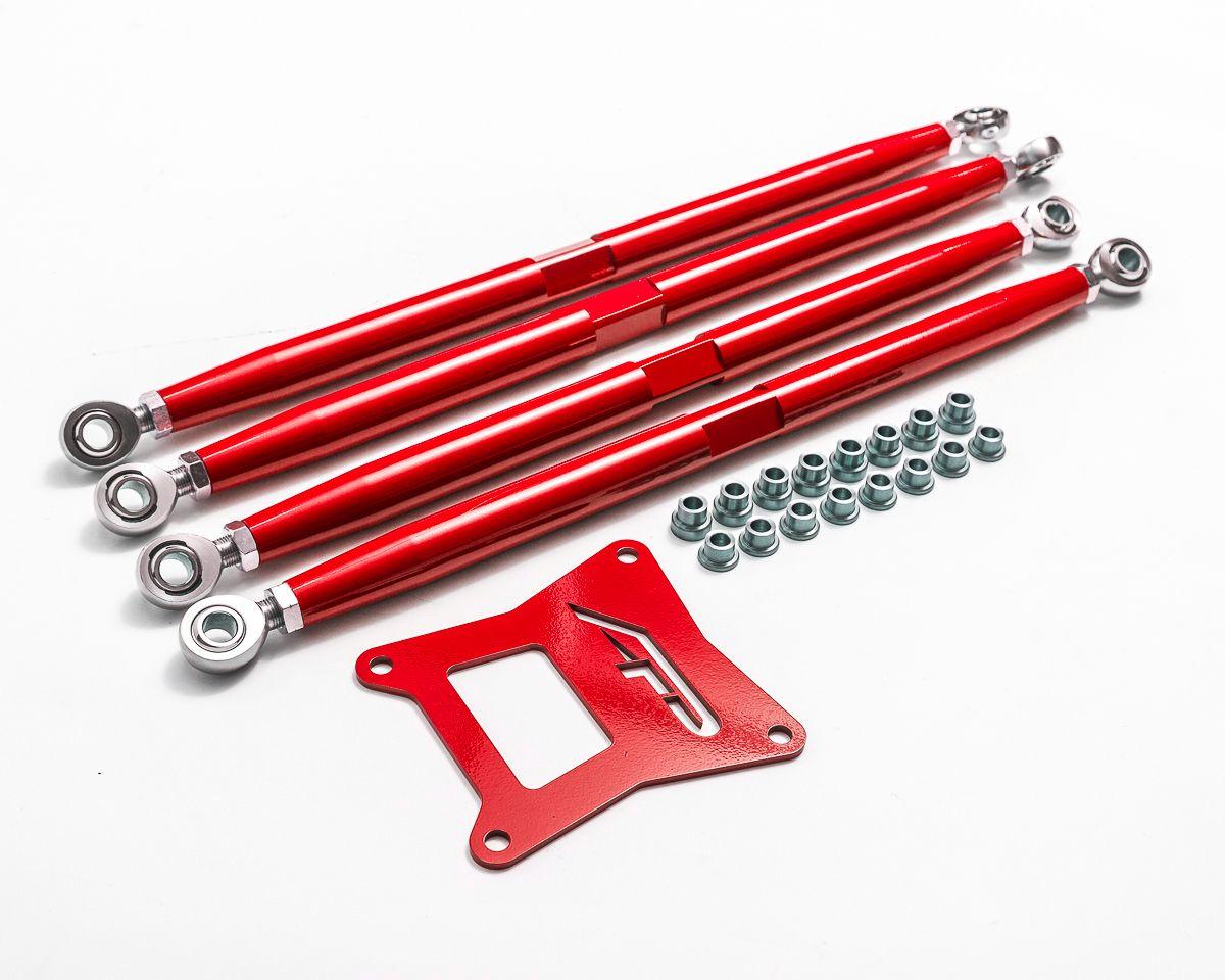 Adjustable Rear Radius Arms Red Polaris RZR 1000 | XP Turbo 2017-2021 - R1 Industries