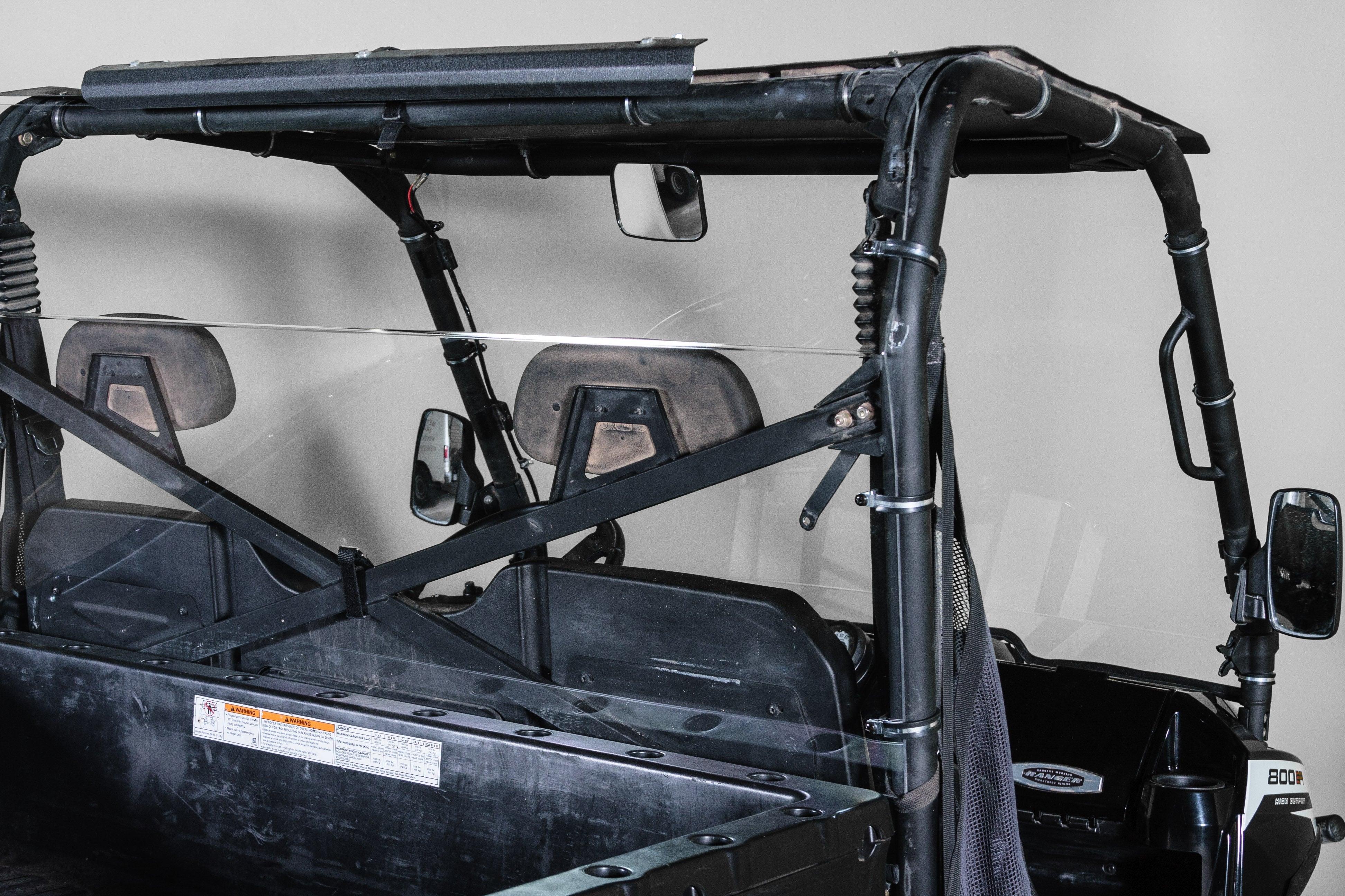 Photo of TERRARIDER POLARIS RANGER (2009 XP+ ROUND ROLL BARS) BACK UTV WINDSHIELD - STANDARD 3/16” by UTV Windshields - Premium Windshields for UTVs / Side by Sides