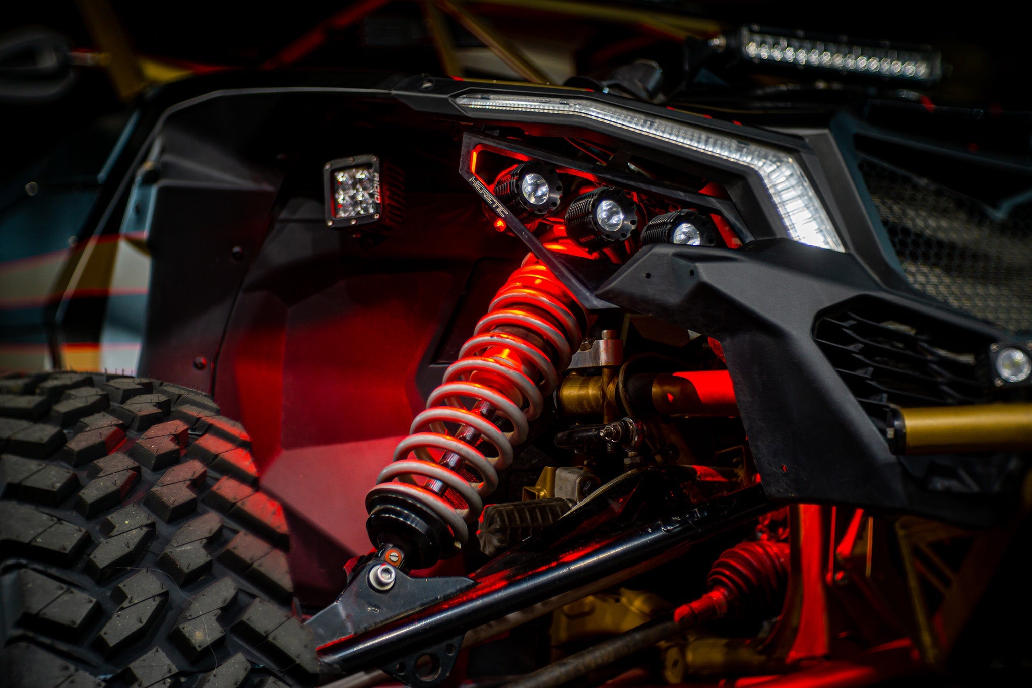 Photo of Rock Light Kit - 8pcs by UTV Stereo - Premium LED Light Whips & Rock Lights for UTVs / Side by Sides