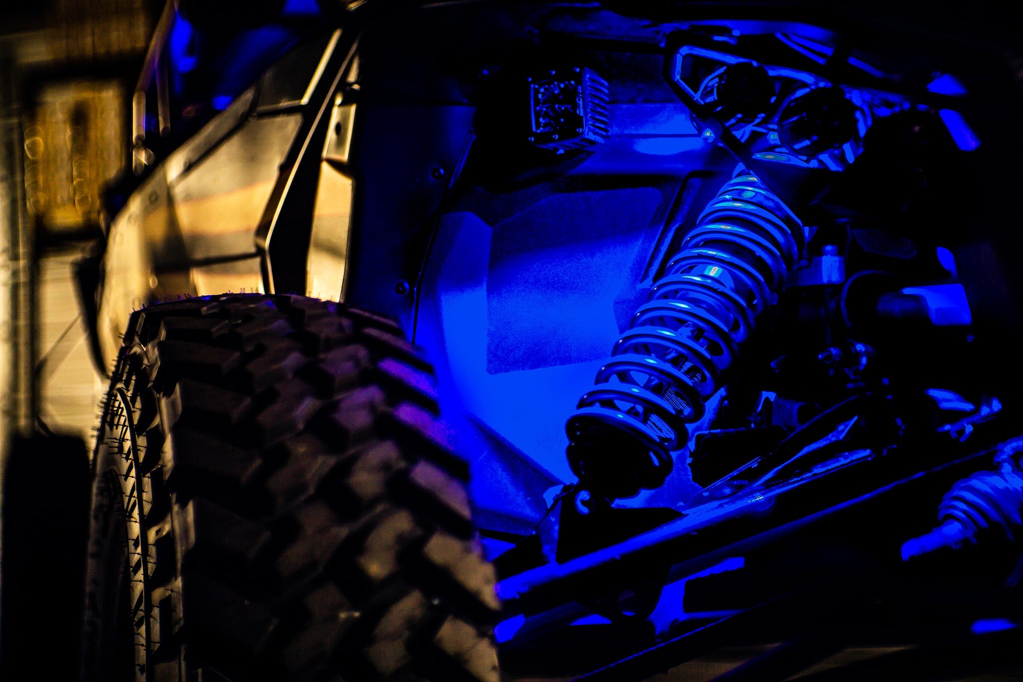 Photo of Rock Light Kit - 8pcs by UTV Stereo - Premium LED Light Whips & Rock Lights for UTVs / Side by Sides