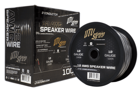 UTVS 12 AWG Speaker Wire Roll - 100ft |  R1 Industries | UTV Stereo.