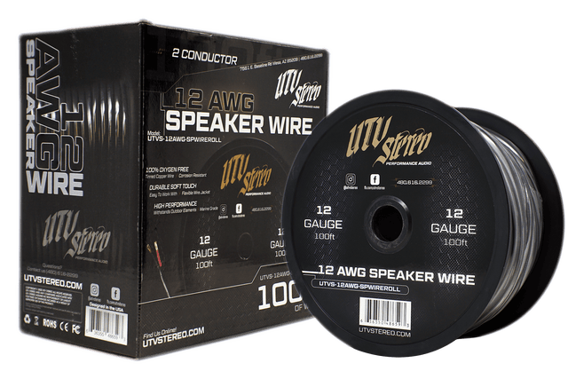 UTVS 12 AWG Speaker Wire Roll - 100ft |  R1 Industries | UTV Stereo.