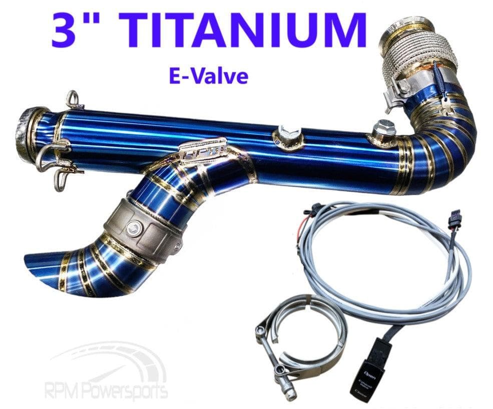 RPM SxS Can-Am X3 TITANIUM TI E-Valve 3" Electronic Dump Valve Exhaust / Mid pipe - R1 Industries