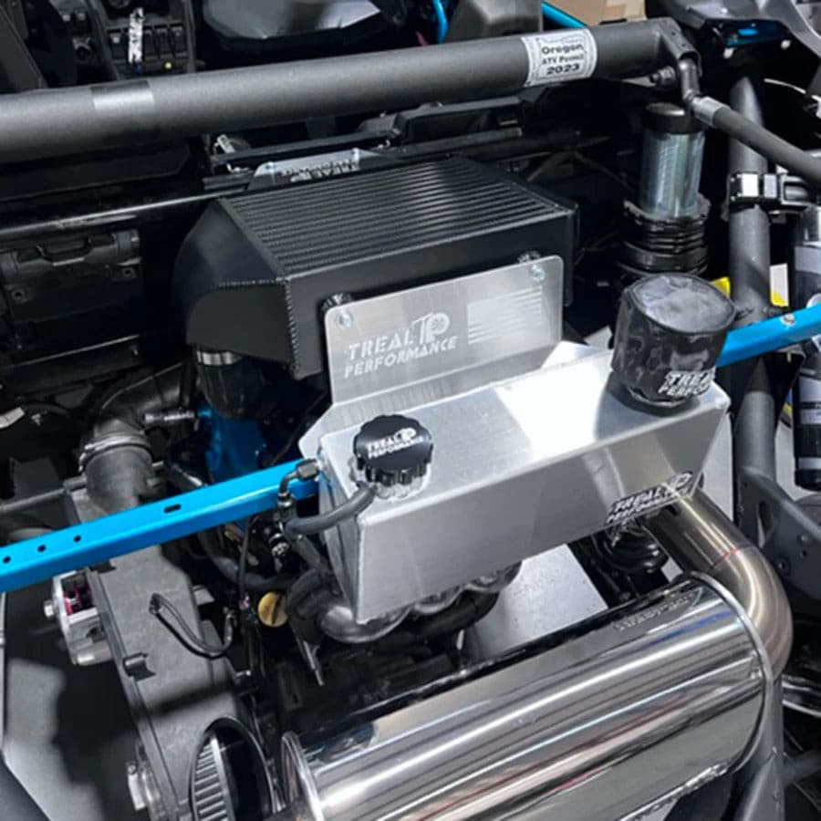 Photo of Can-Am X3 Coolant Reservoir Oil Catch Can Combo Tank (2017-2022) by Treal Performance - Premium Catch Cans for UTVs / Side by Sides