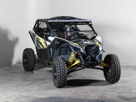 Photo of Can-Am Maverick X3 No Intrusion Full Tilting 3/16" Scratch Resistant Windshield (Tinted Visor) by UTV Windshields - Premium Windshields for UTVs / Side by Sides