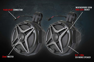 Add-on 6.5in Speaker Pods for SSV Works WP Overhead Series Systems - R1 Industries