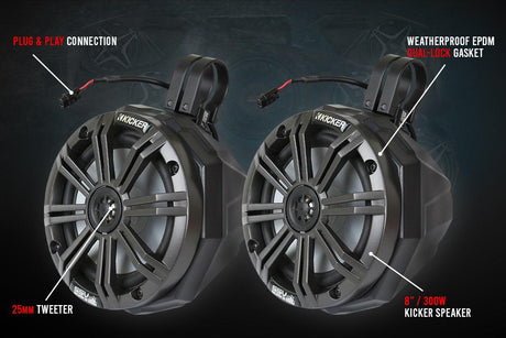 Photo of Polaris RZR Pro Phase X Kicker 5-Speaker Plug-&-Play System (2020-2023) by SSV Works - Premium Audio for UTVs / Side by Sides