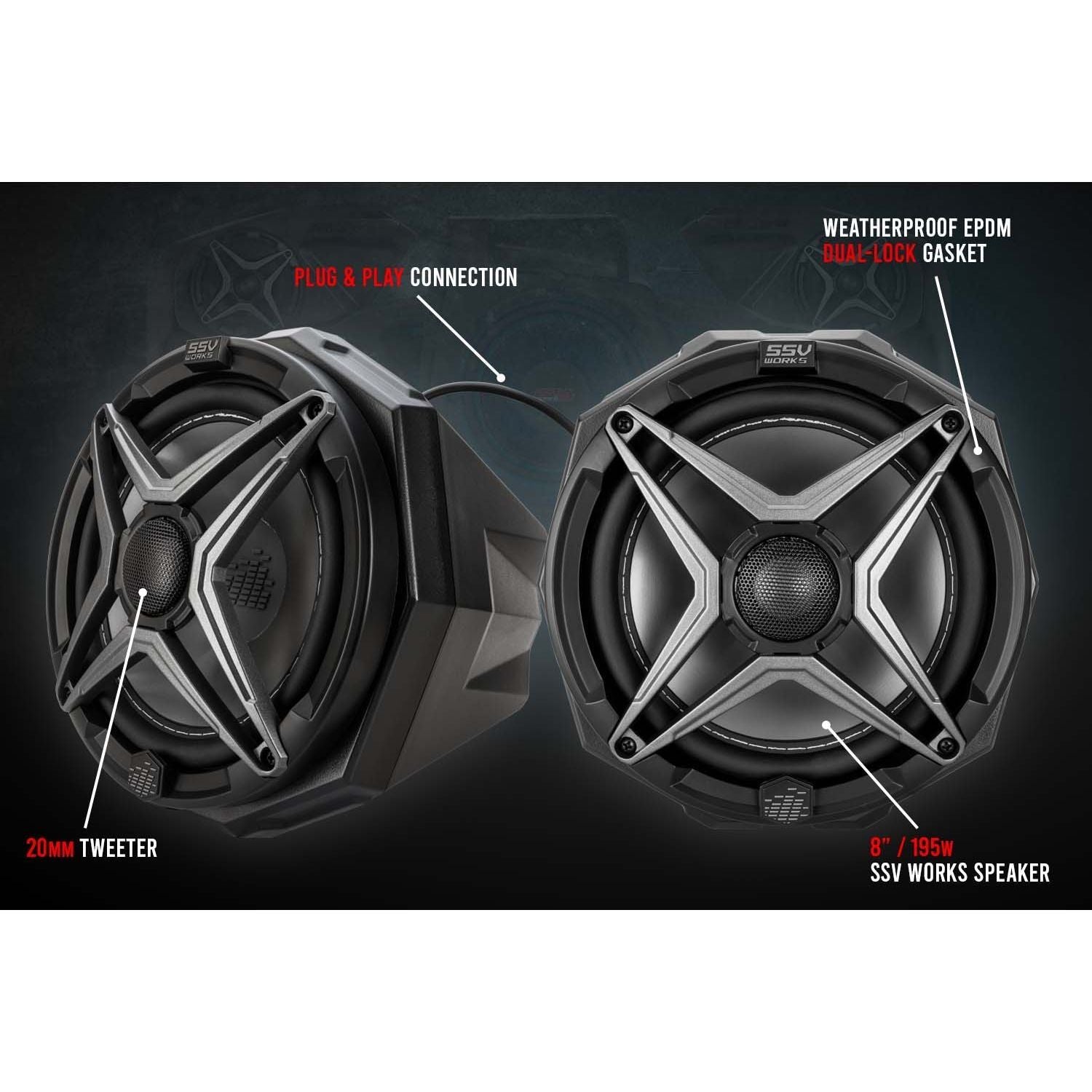 Photo of Polaris RZR Ride Command Phase X 5-Speaker Audio System by SSV Works - Premium Audio for UTVs / Side by Sides