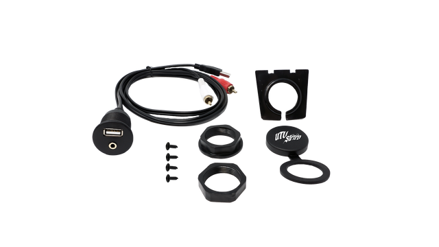 USB & Auxiliary Flush Mount Adapter for Source Units |  R1 Industries | UTV Stereo.