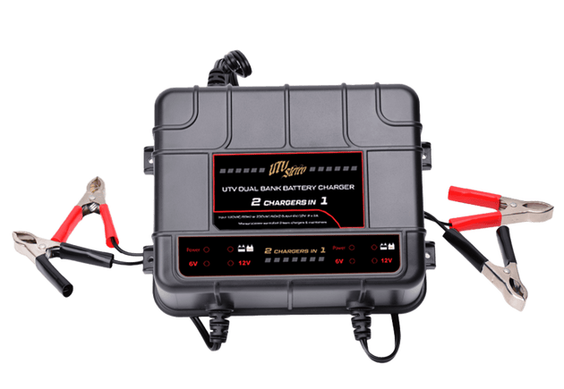 Dual-Bank Battery Charger |  R1 Industries | UTV Stereo.