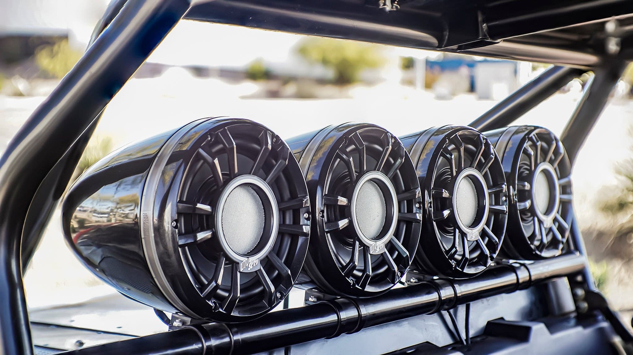 Photo of 8" Cage Mount Pods - Unloaded (Pair) by UTV Stereo - Premium Audio for UTVs / Side by Sides