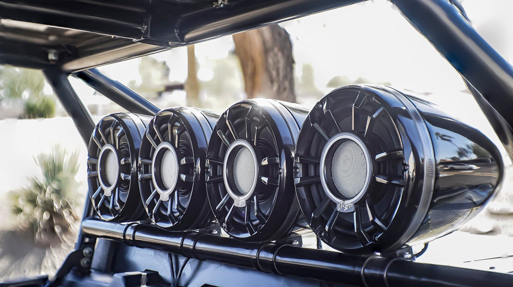 Photo of 8" Cage Mount Pods - Unloaded (Pair) by UTV Stereo - Premium Audio for UTVs / Side by Sides