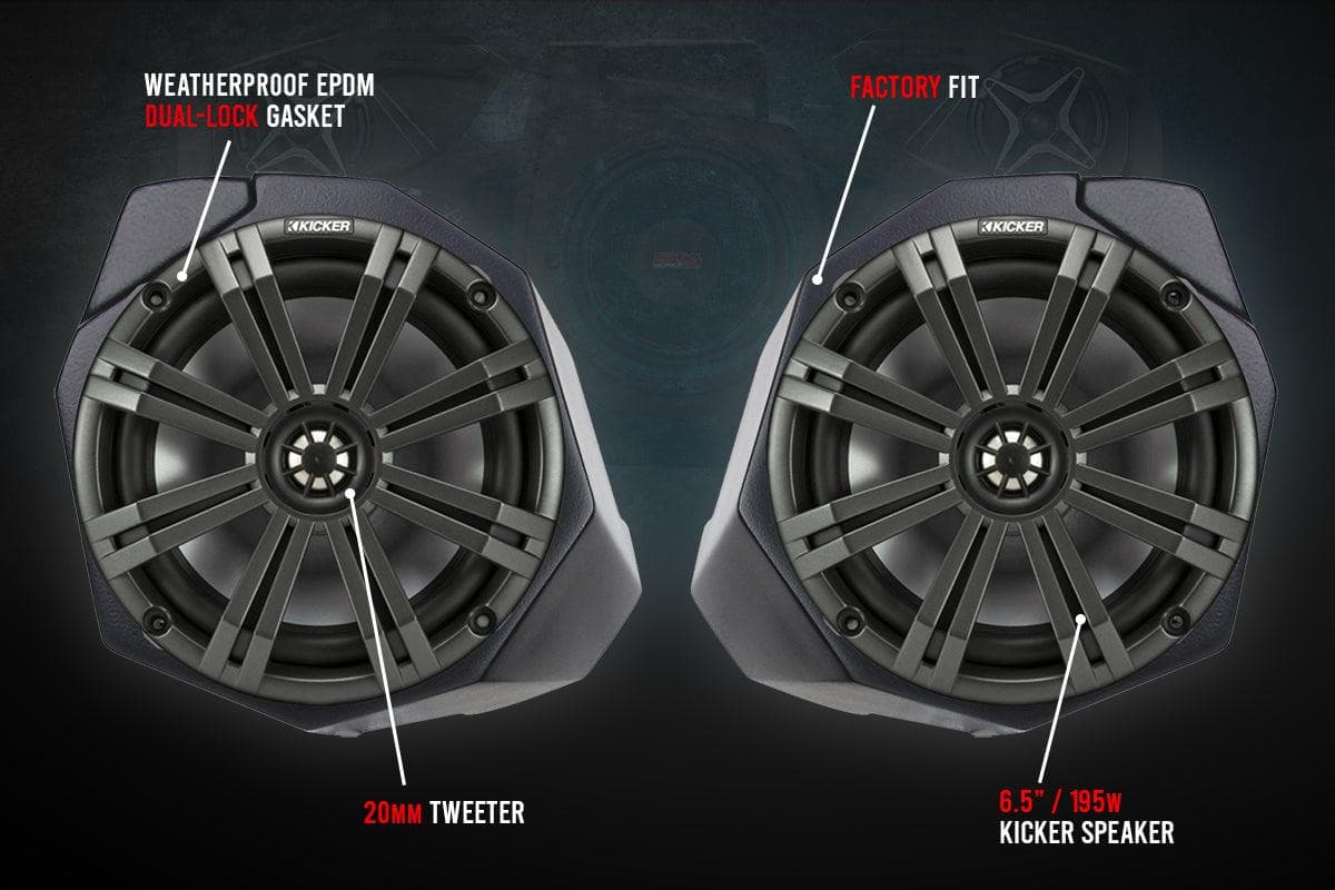 Photo of Phase X Kicker 8-Speaker Plug-and-Play System - Can-Am X3 (2017-2023) by SSV Works - Premium Audio for UTVs / Side by Sides