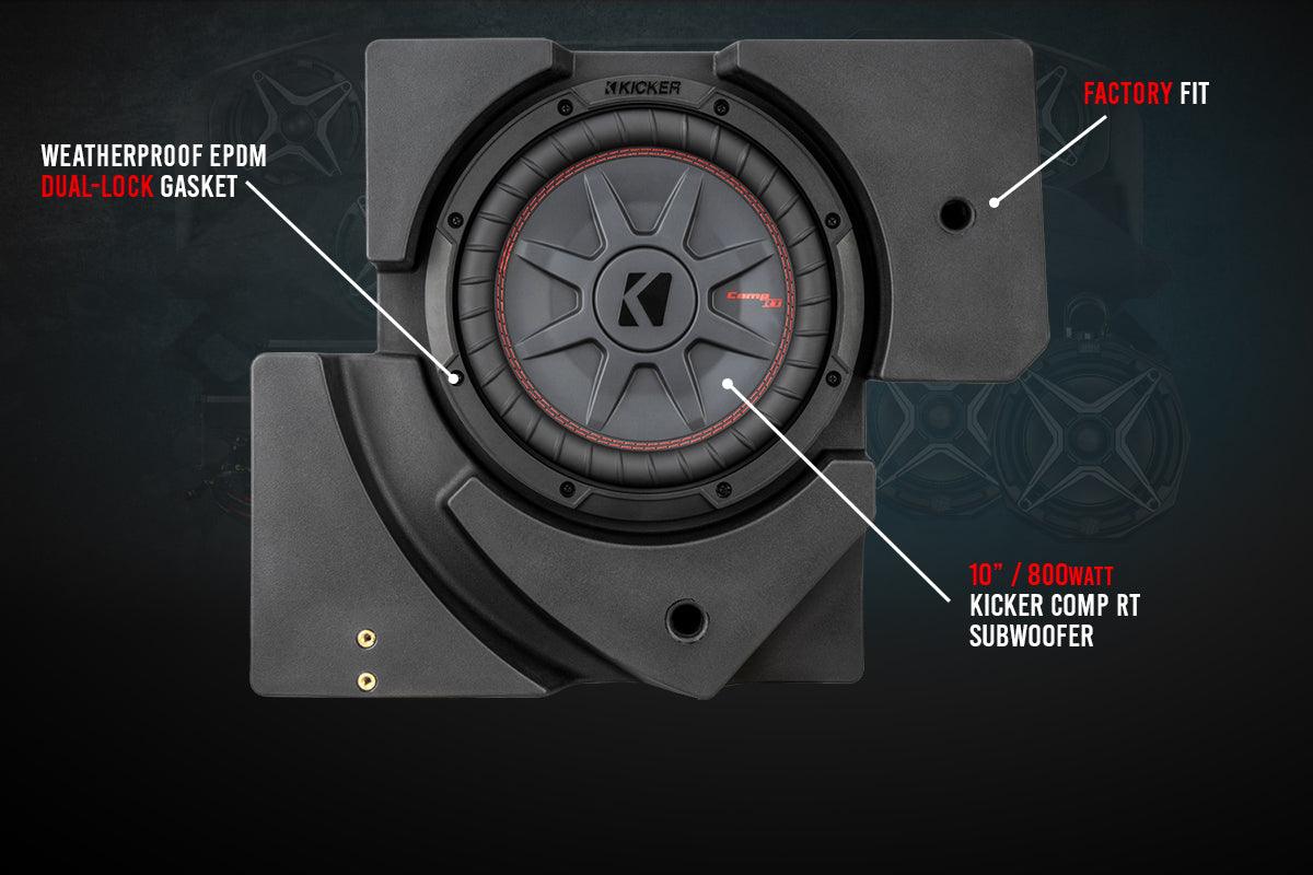 Photo of Can-Am Maverick X3 Underseat Driverside 10in Subwoofer (2017-2023) by SSV Works - Premium Audio for UTVs / Side by Sides