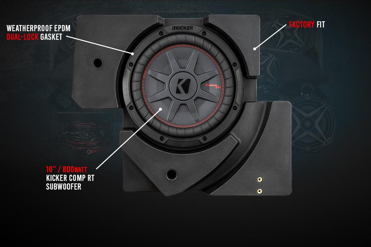 Photo of Underseat Passenger 10in Subwoofer - Can-Am Maverick X3 (2017-2023) by SSV Works - Premium Audio for UTVs / Side by Sides