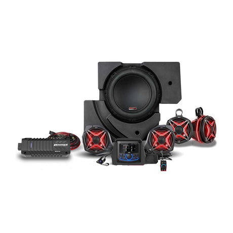 Photo of Can Am X3 Lighted 5-Speaker System with Head Unit by SSV Works - Premium Audio for UTVs / Side by Sides