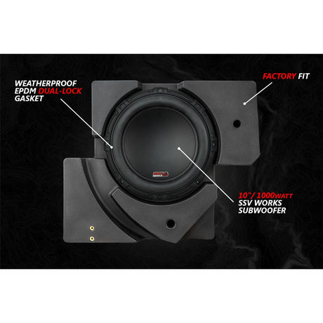 Photo of Can Am X3 Lighted 5-Speaker System with Head Unit by SSV Works - Premium Audio for UTVs / Side by Sides