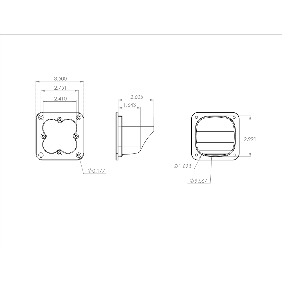 Squadron Pro Flush Mount LED Light Pod