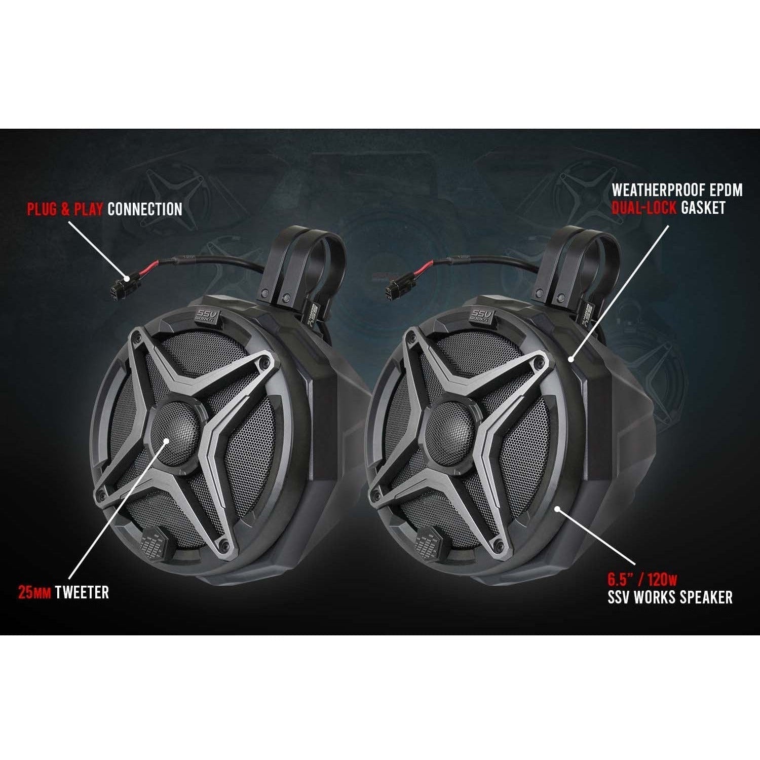 Photo of Can Am X3 5-Speaker Audio System by SSV Works - Premium Audio for UTVs / Side by Sides