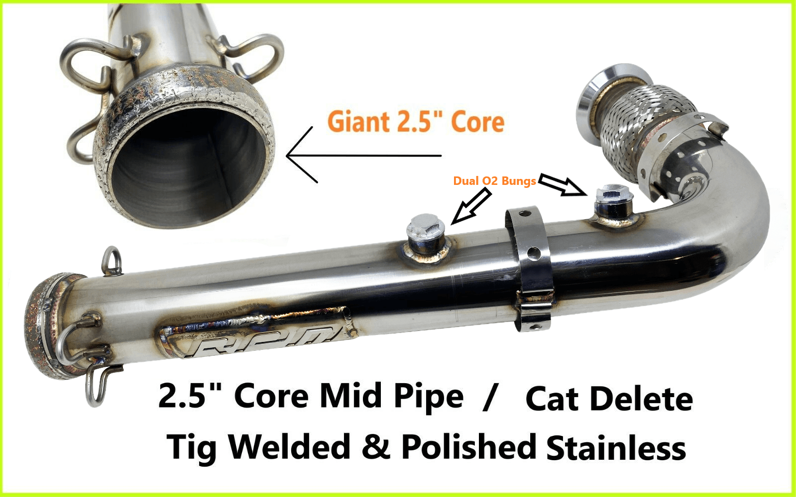 Photo of Can-Am Maverick X3 Turbo R & RR RPM Big Mouth Cat Delete Bypass Mid Race Pipe by RPM SXS - Premium Exhaust Systems & Components for UTVs / Side by Sides