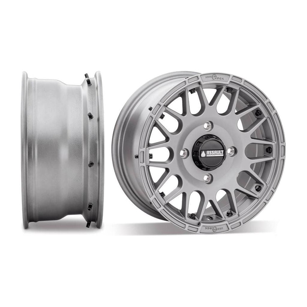 Photo of Hellfire Wheels (Matte Titanium) by Assault Industries - Premium Wheels for UTVs / Side by Sides
