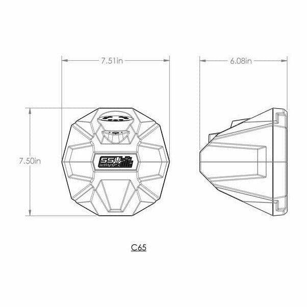 Photo of Polaris General Cage Mount Speaker Pods by SSV Works - Premium Audio for UTVs / Side by Sides