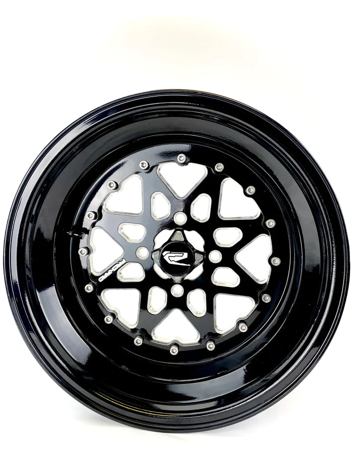 V2 Super Star Wheel - Gloss Black - Yamaha YXZ 1000R - With Center Caps - Ultra Light |  R1 Industries | Packard Performance.