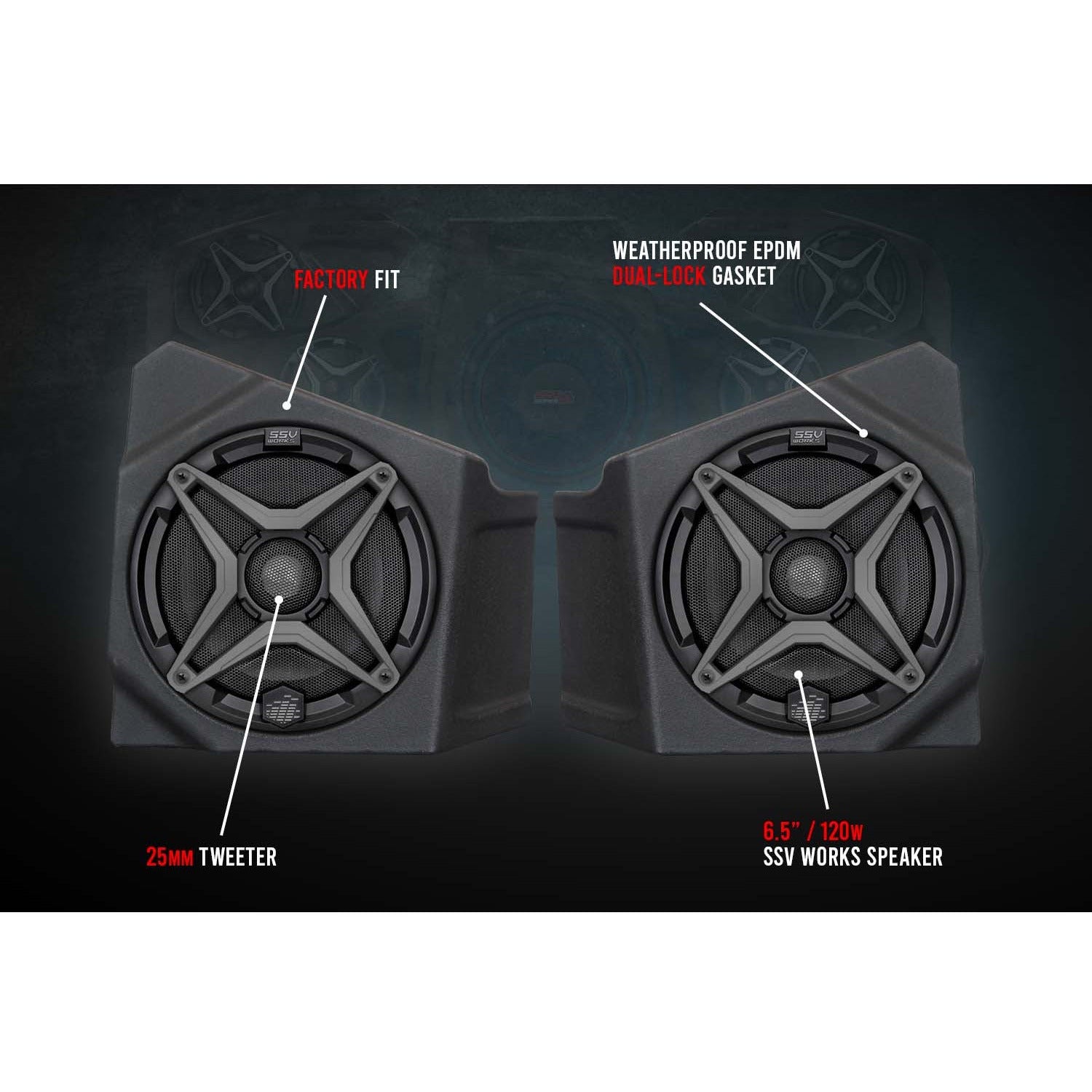Photo of Kawasaki KRX 3-Speaker Audio System by SSV Works - Premium Audio for UTVs / Side by Sides