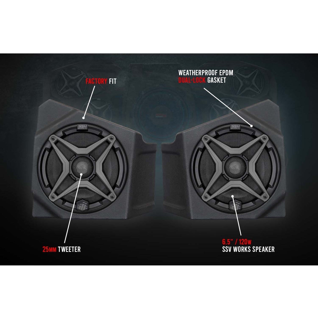 Kawasaki KRX 5-Speaker Audio System